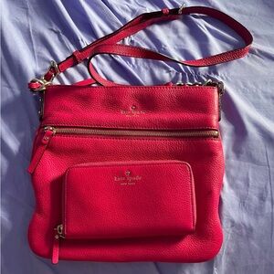 Kate Spade Leather Pink Crossbody Purse and Wallet Bundle READ EVERYTHING